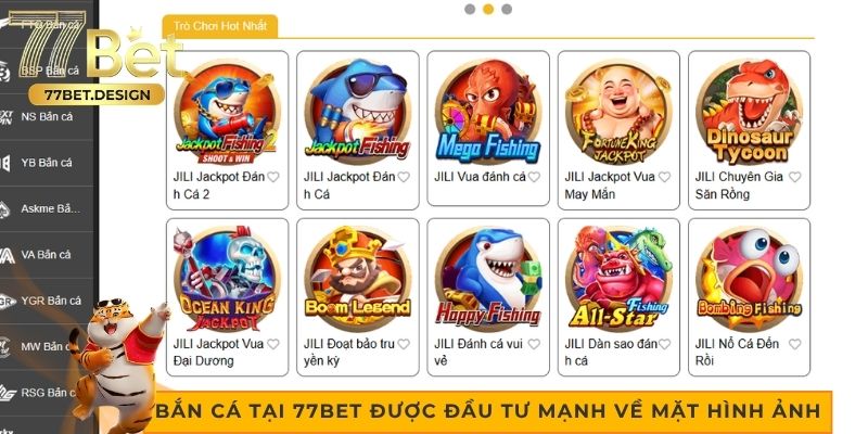 Bắn cá tại 77bet được đầu tư mạnh về mặt hình ảnh Bắn cá tại 77bet được đầu tư mạnh về mặt hình ảnh