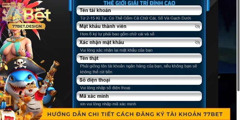 Hướng dẫn chi tiết cách đăng ký tài khoản 77bet Hướng dẫn chi tiết cách đăng ký tài khoản 77bet