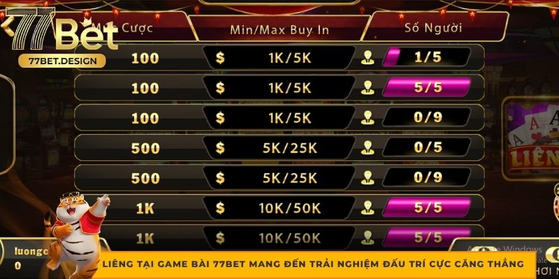 Liêng tại game bài 77Bet mang đến trải nghiệm đấu trí cực căng thẳng Liêng tại game bài 77Bet mang đến trải nghiệm đấu trí cực căng thẳng