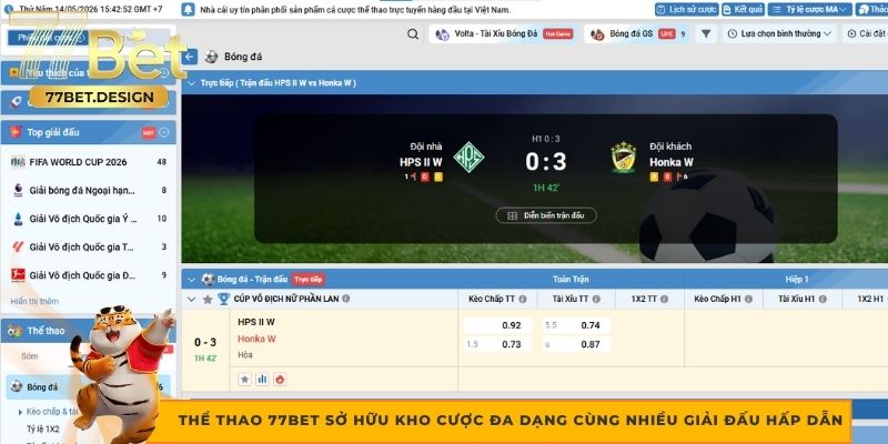Thể thao 77bet sở hữu kho cược đa dạng cùng nhiều giải đấu hấp dẫn Thể thao 77bet sở hữu kho cược đa dạng cùng nhiều giải đấu hấp dẫn